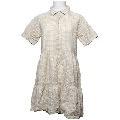 Jurk (Beige, Wit) van Boii Katoen