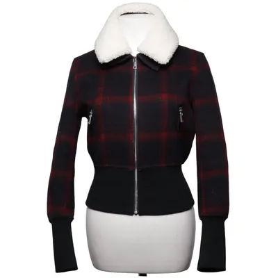 Jakke (Sort, Rød) fra Maje Akryl, Elastan, Polyamid, Polyester, Uld