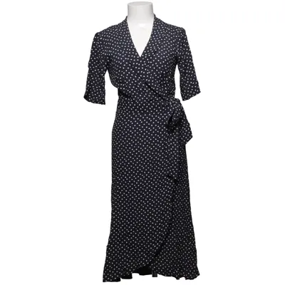 Wrap dress (Blue, Beige) from Ganni Viscose