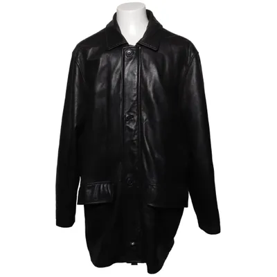 Leren jas (Zwart) van Trapper Leer, Polyester