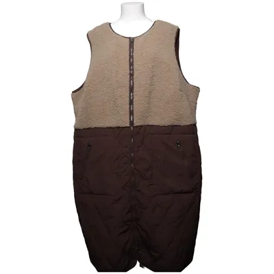 Ytterväst (Beige, Brun) från Zizzi Polyamid, Polyester