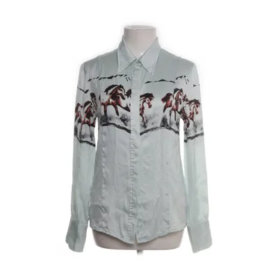 Shirt (Blauw, Meerkleurig) van Ganni Elastaan, Zijde