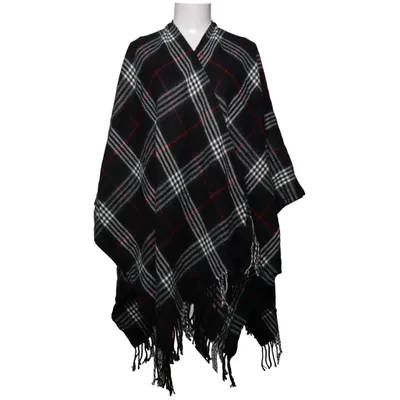 Poncho (Svart, Röd, Vit) från V.FRAAS Akryl