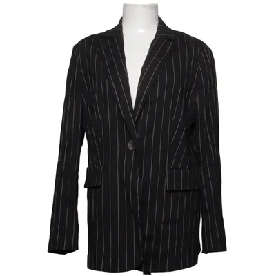 Blazer (Noir, Blanc) de Elena Miro Élasthane, Lin, Viscose