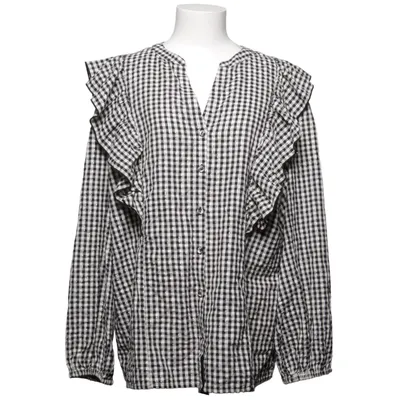 Blus (Svart, Vit) från F&F Bomull, Metallfiber