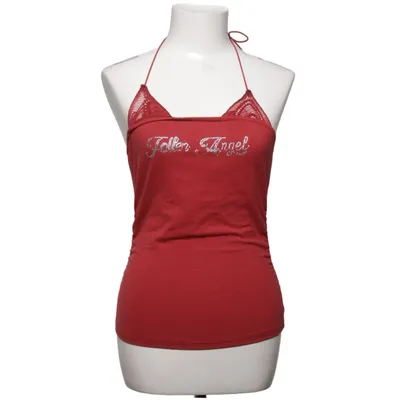 Halter neck top (Red) from Romwe Cotton, Elastane, Polyester