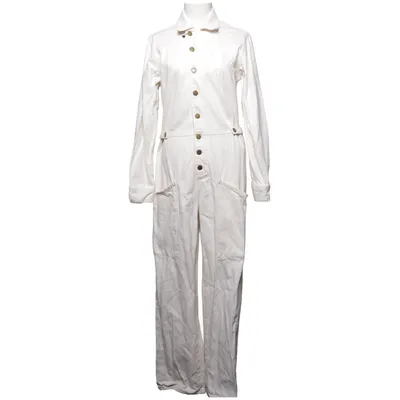 Jumpsuit (White) from Zara Cotton, Lyocell