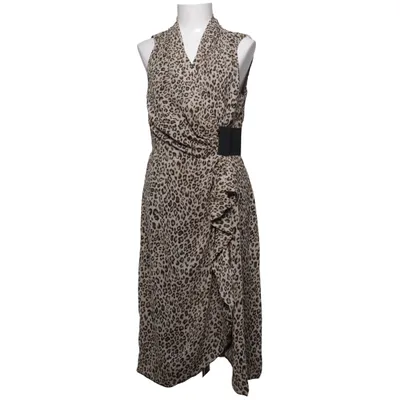 Robe longue (Marron, Beige, Multicolore) de Apanage Acétate, Polyester