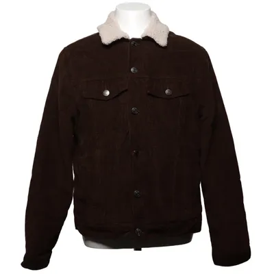 Fodrad jeansjacka (Brun) från New Look Men Bomull, Polyester