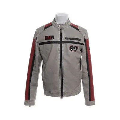 Motorcycle jacket (Gray, Multicolored) from Koröshi Cotton, Polyester