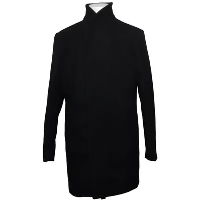 Coat (Black) from Premium by Jack & Jones Polyester, Wool