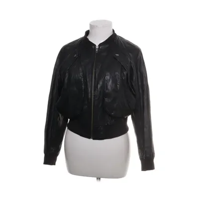 Leren jack (Zwart) van Provider Leer, Polyester