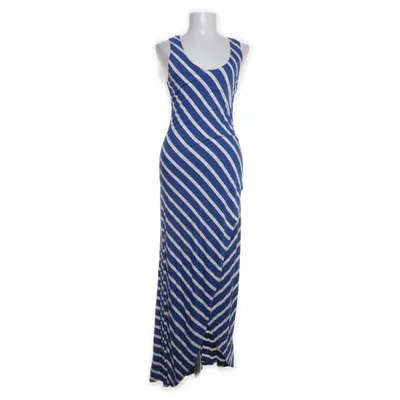 Maxi jurk (Blauw, Wit) van Bodyflirt Boutique Viscose, Elastaan