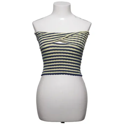 Tube top (Blue, Beige) from Sollinarry Elastane, Polyester