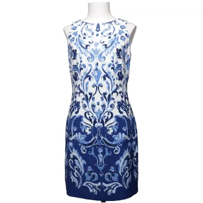 Dress (Blue, White) from Lauren Ralph Lauren Elastane, Polyester