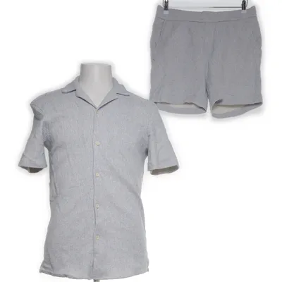 Set (Blue, White) from Zara Cotton, Polyester