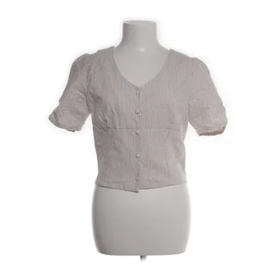 Top (Beige, White) from Camaïeu Cotton, Elastane
