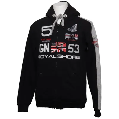 Huvtröja (Svart, Grå) från Geographical Norway Bomull, Polyester