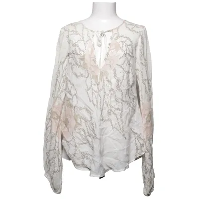 Blouse (White, Pink, Brown) from Free People Cotton, Linen