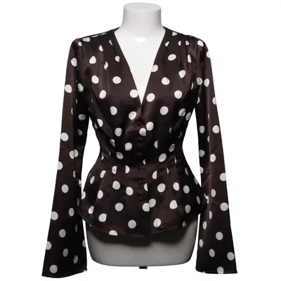 Blouse (Marron, Blanc) de Adoore Polyester