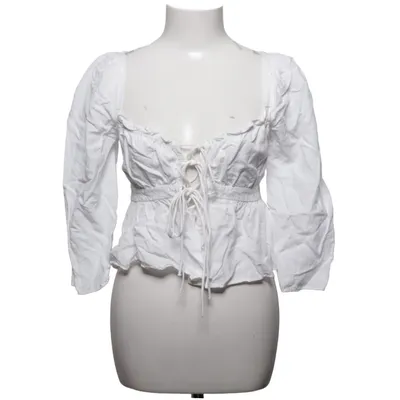 Blouse (Blanc) de H&M x Brock Collection Lin, Lyocell