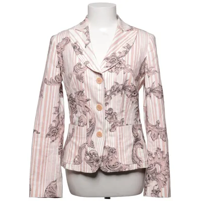 Blazer (Pink, White) from Moschino Jeans Acetate, Cotton, Elastane, Viscose