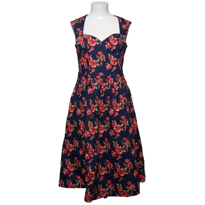 Jurk (Blauw, Rood, Meerkleurig) van Lindy Bop Katoen, Elastaan, Polyester