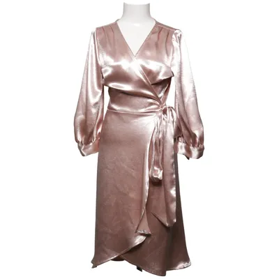 Wrap dress (Pink) from Valerie Elastane, Polyester