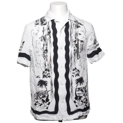 Short sleeve shirt (White, Black) from Arket Viscose