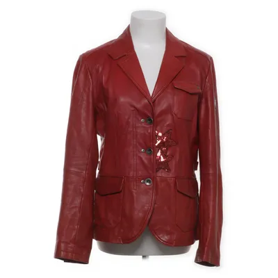 Leather blazer (Red) from Frieda & Freddies Leather, Polyester