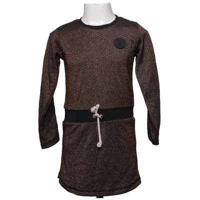 Jurk (Bruin, Zwart) van Koko Noko Metallvezel, Polyester, Viscose