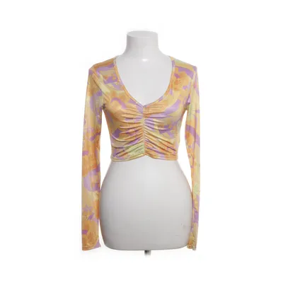 Crop top (Gul, Flerfarvet) fra PrettyLittleThing Polyester, Elastan