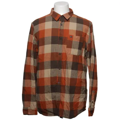 Flannel shirt (Orange, Brown, Beige) from Quiksilver Cotton