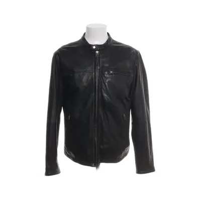 Läderjacka (Svart) från Casual Clothing Bomull, Polyester, Skinn