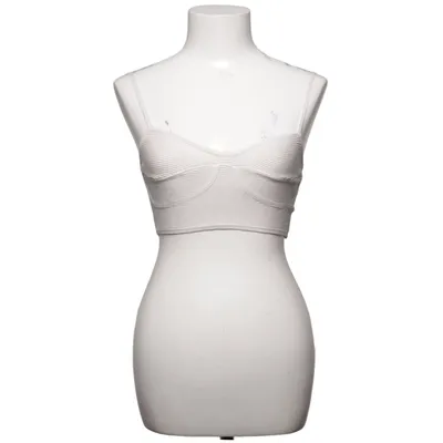 Crop top (Blanc) de Dilvin Knit Élasthane, Polyamide, Viscose