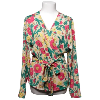 Wrap blouse (Beige, Multicolored) from Monki Polyester