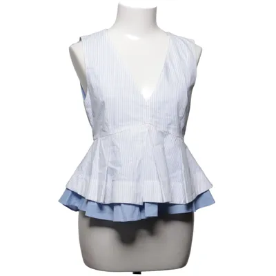 Peplumtopp (Blå, Vit) från Zara Trafaluc Collection Bomull, Polyester