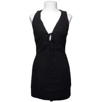Jurk (Zwart) van Mango Katoen, Linnen, Polyester, Viscose