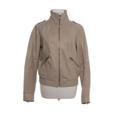 Läderjacka (Beige) från Ellos Polyester, Skinn