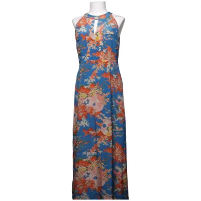 Maxi dress (Blue, Multicolored) from Oasis Polyester, Silk