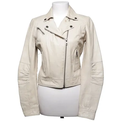 Bikerjack (Beige) van JSFN Leer, Polyester