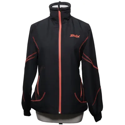 Veste de sport (Noir, Orange) de Swix Élasthane, Polyamide, Polyester