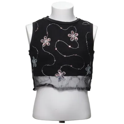 Crop top (Svart, Flerfärgad) från Kari Bomull, Elastan, Polyester