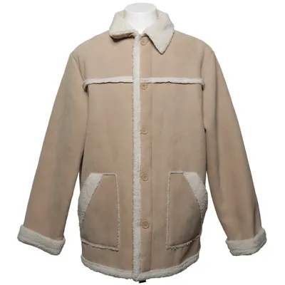 Shearlingjacka (Beige, Vit) från John Devin Polyester