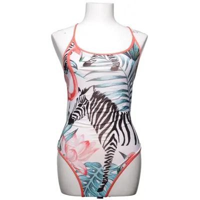 Maillot de bain une pièce (Blanc, Multicolore) de Power Woman Élasthane, Polyester