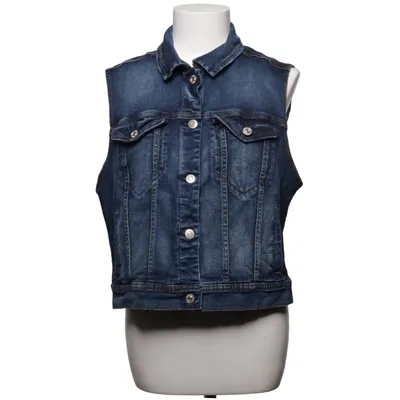 Denim vest (Blue) from Mango Denim & Tees Cotton, Elastane