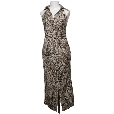Maxikjole (Beige, Sort, Brun) fra Zara Linned