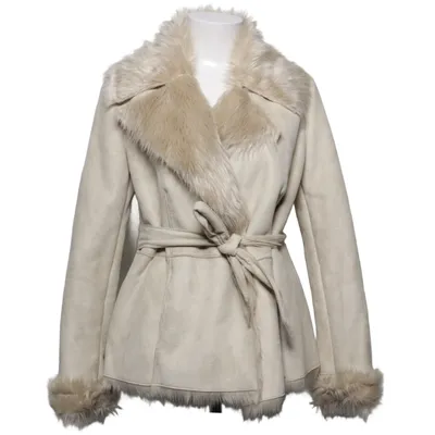 Shearlingjakke (Beige) fra Zara Basic Akryl, Polyester