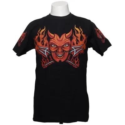 T-shirt (Black, Multicolored) from Heavy Metal Cotton