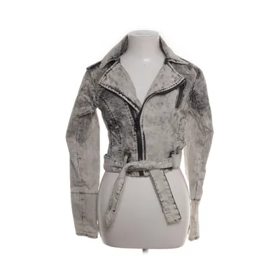 Biker jacket (Gray) from Zara Trafaluc Cotton, Elastane